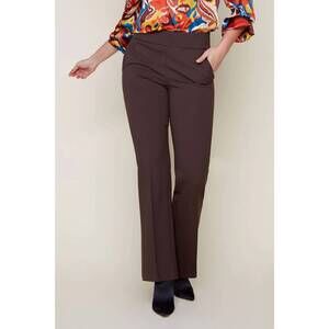 NEW RENUAR ponte pull on dress pants in chocolate